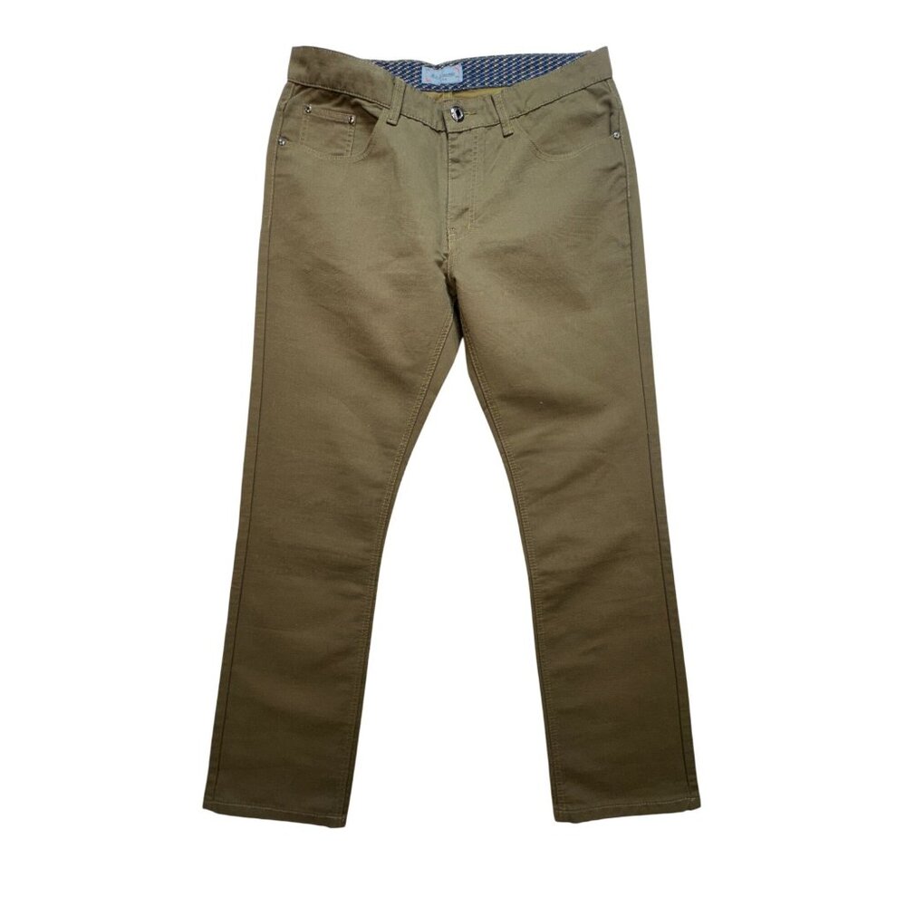 NWT Ace Of Diamond Coffee Chinos Pants Mens 36x32 Flat Front Casual Straight Leg